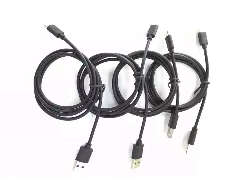 200 stks 1m / 2m zwart / wit Type-C 3.1 Type C USB Data Sync Charger-kabel voor Moblie-telefoon