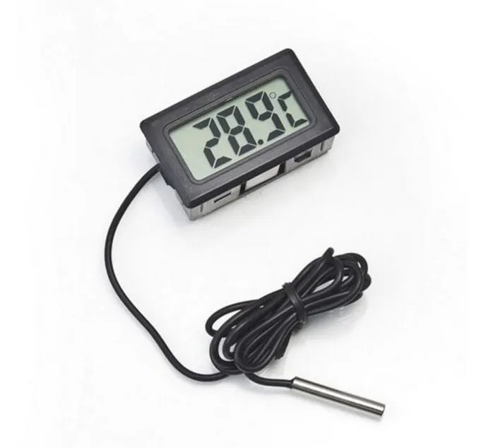 Professinal Mini Digital LCD Sonda Termostato Frigorífico Termômetro Termômetro Temperatura Termômetro para Frigorífico-50 ~ 110 Graus FY-10