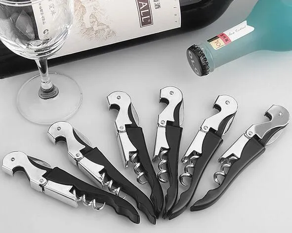 Wholesale sea horse stainless steel knife Cork Screw Multi-Function Wine Bottle Cap Opener