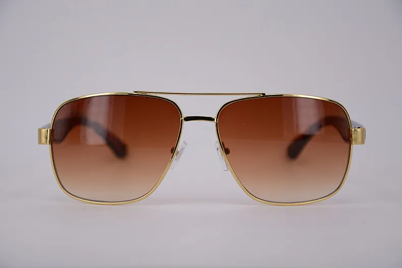 Grossist designer solglasögon för man stor ram svart mode rektangel herrar solglasögon guld billig körning retro glasögon varumärke Kina