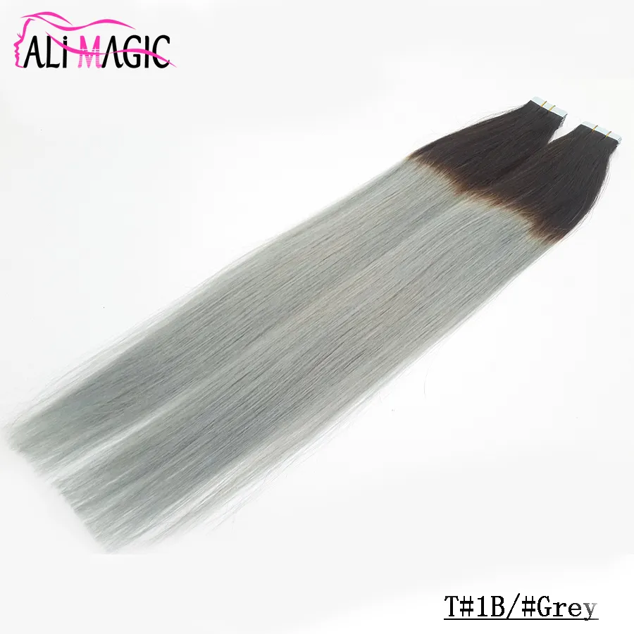 Ombre Brasiliani Capelli Nastro Bicolore Estensioni Dei Capelli Nastro Ombre Nelle Estensioni Dei Capelli Remy 40 Pezzi/pacco 3 pacchetti/lotto 20''22''24