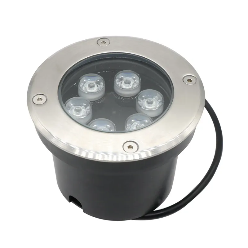 6 * 1W 6W LED-ondergrondse licht AC85 ~ 265V Waterdichte IP67 Outdoor Begraven Tuin Pad Spot Inbouw Inground Lighting