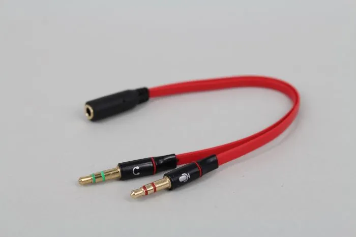 TPE AUX 3.5mm Computer Microphone headphone adapter 1 Male To 2 Female Microphone plug+headphone plug Y Splitter Extend AUX Audio Cable 100p