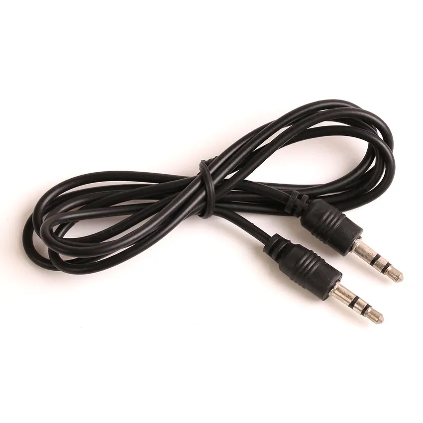 Hot Sale 100cm Black Aux Auxiliary Cable 3.5mm Male To Male Audio Cables Stereo Car Extension Wires Cords For Digital Devices