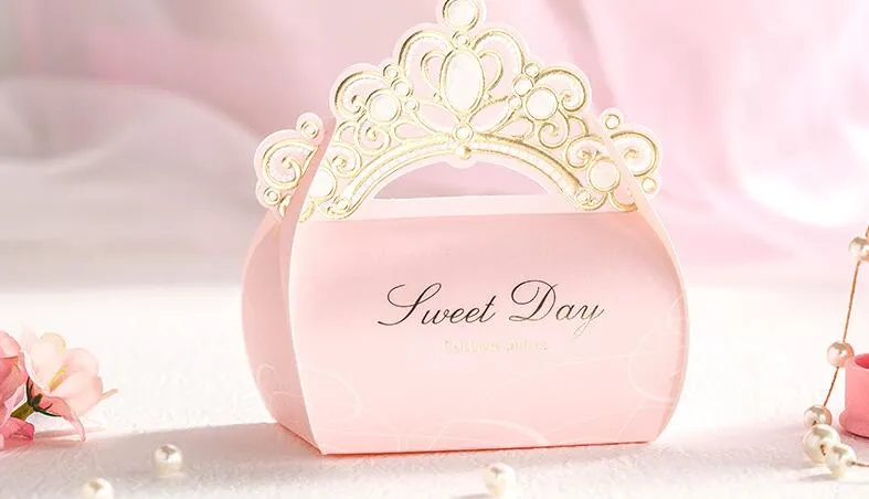 Boîte à bonbons rose découpée au Laser, cadeau de fête prénatale, coffrets cadeaux pour garçon et fille, cadeaux de fête d'anniversaire 4448277