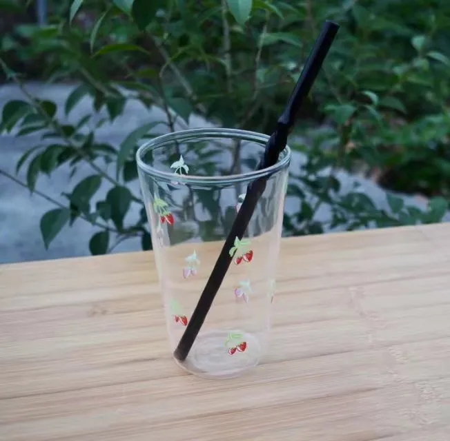 European and American environmental protection flower glass straw, wholesale glass pipe