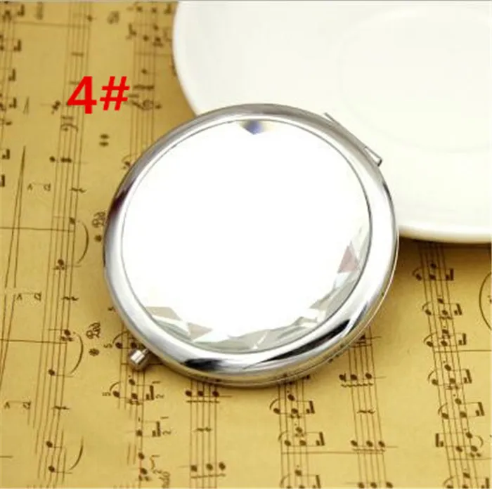 Cosmetic Compact Speglar Crystal Förstoring Multi Color Make Up Makeup Tools Mirror Wedding Favor Gift X038