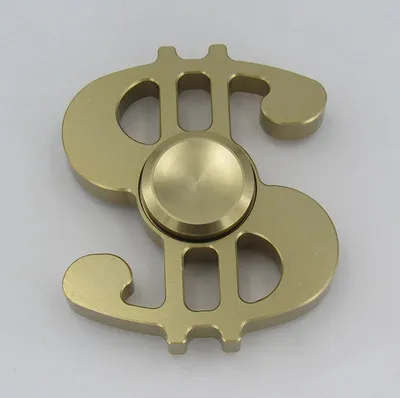 Hand Spinner spiral dollar Mall Rotationstid Lång Rolig aluminiumlegeringsleksak Metall EDC Fidget Spinner För Barn Vuxna Antistressleksaker