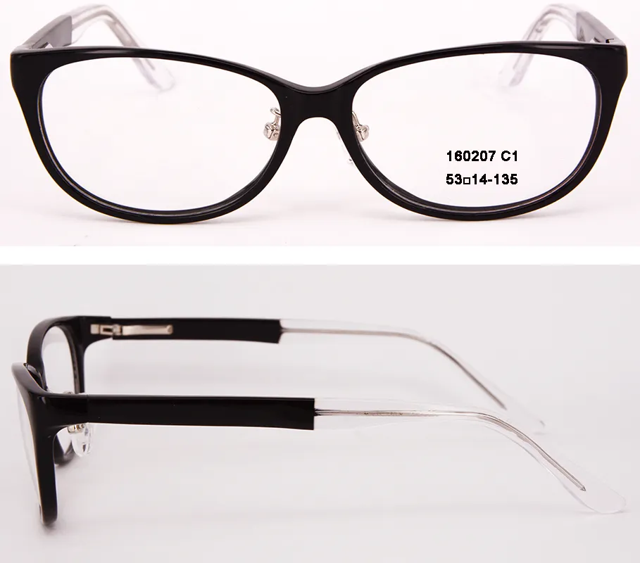 Neue Ankunftsmode Brillengestelle für Damen und Herren Designer-Brillengestell Vollrand-Acetat-Optikgestell mit klarer Linse 160207