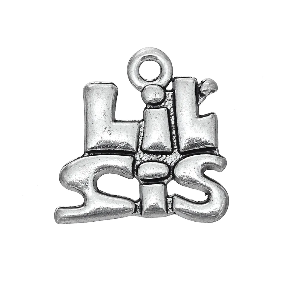 Neue Modelegierung Silber -Schriftzeichen QuotSianquot -Serie Bangel Charms DIY Accessoires für Armband Halskette Schmuck l3590202