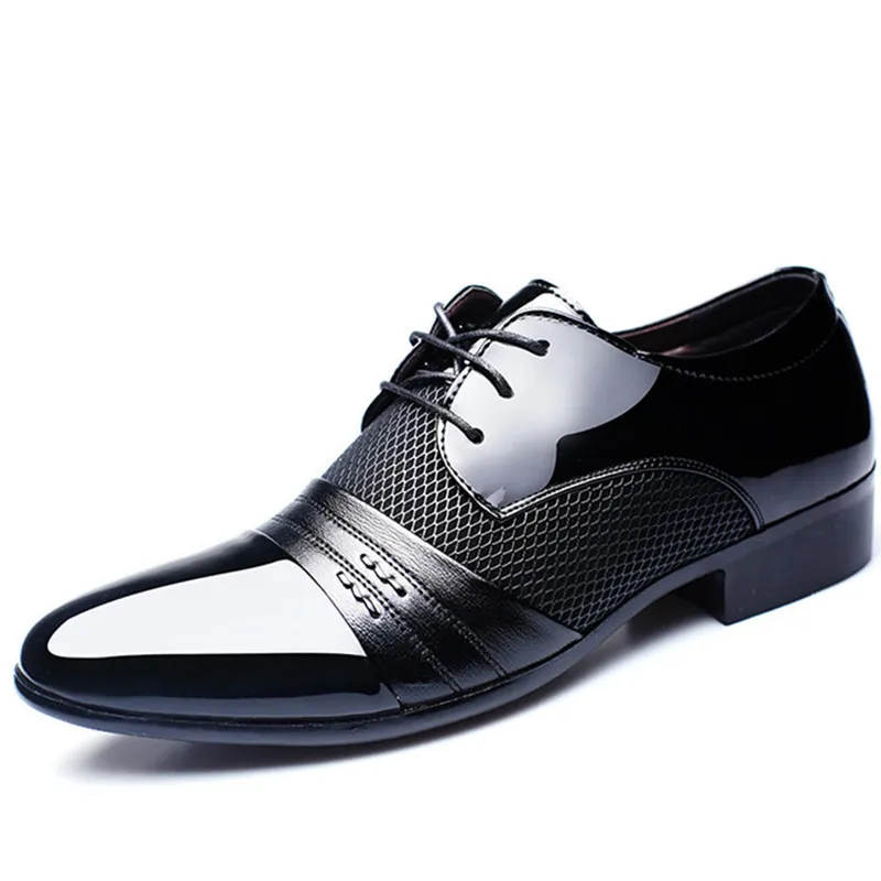 marche di scarpe da uomo italiane in pelle verniciata nera scarpe oxford formali da sposa per scarpe eleganti da uomo con punta a punta sapato masculino