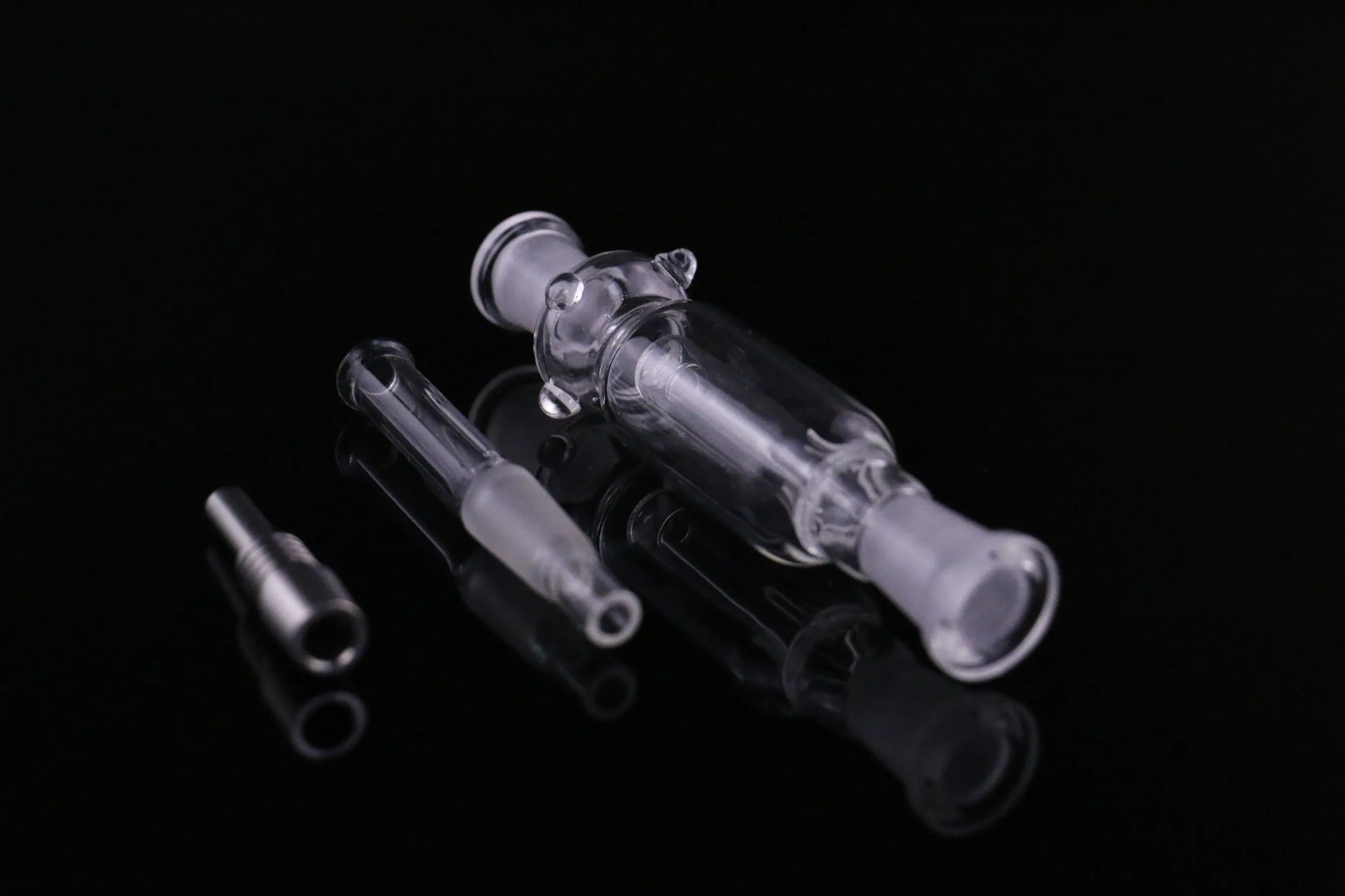 Hookahs 10mm NC Titanium Nail Collector Mini Design met Oil Rigs Glass Water Pipe Bong, kunt u een bestelling plaatsen