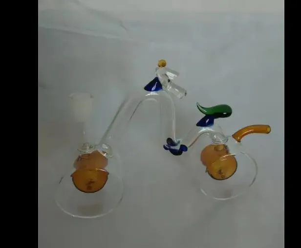 Twist di bicchierini di vetro biciclette, bruciatore di olio unico Tubi di vetro Tubi di acqua Rigs di olio tubi di vetro Fumo con contagocce