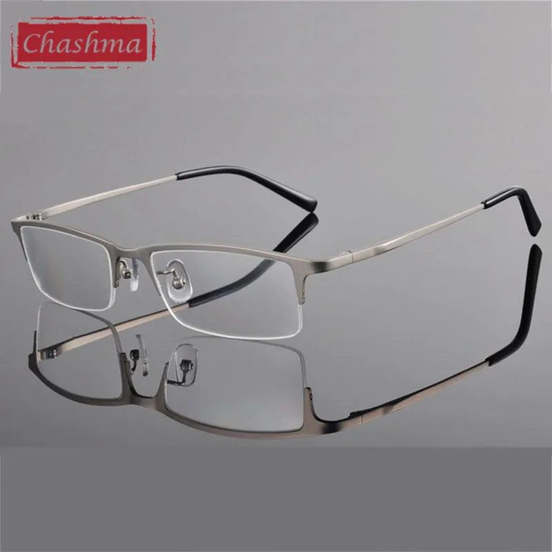 Partihandel-Chashma Titaniumglasögon Ultra Lätta Viktramar Optiska ramglasögon för män Half Rim Glasögon