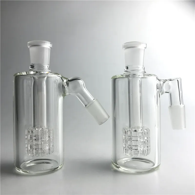 Nya Mini Glass Bong Ash Catchers 14mm 18mm Tjock Pyrex Bongs Ash Catcher med Clear Bubbler 45 90 Degree Ashcatcher för rökning