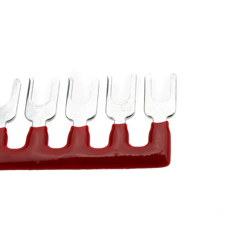 TD1510 / TD-10A 12 posizioni Terminale a forcella preisolato Terminale TB Striscia di connessione Barrier Strip Jumper Connector rosso