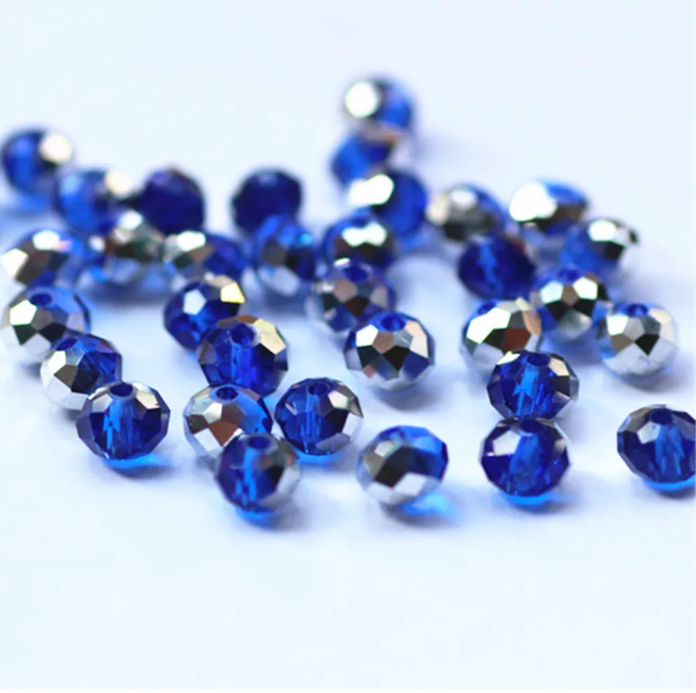 Mixed Colors 4*6mm Rondelle Austria faceted Crystal Glass Beads Loose Spacer Round Beads for Jewelry Making