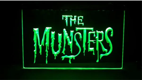Munsters Logo Bira Bar Pub Kulübü 3D İşaretler LED Neon Işık Burcu ev dekor el sanatları