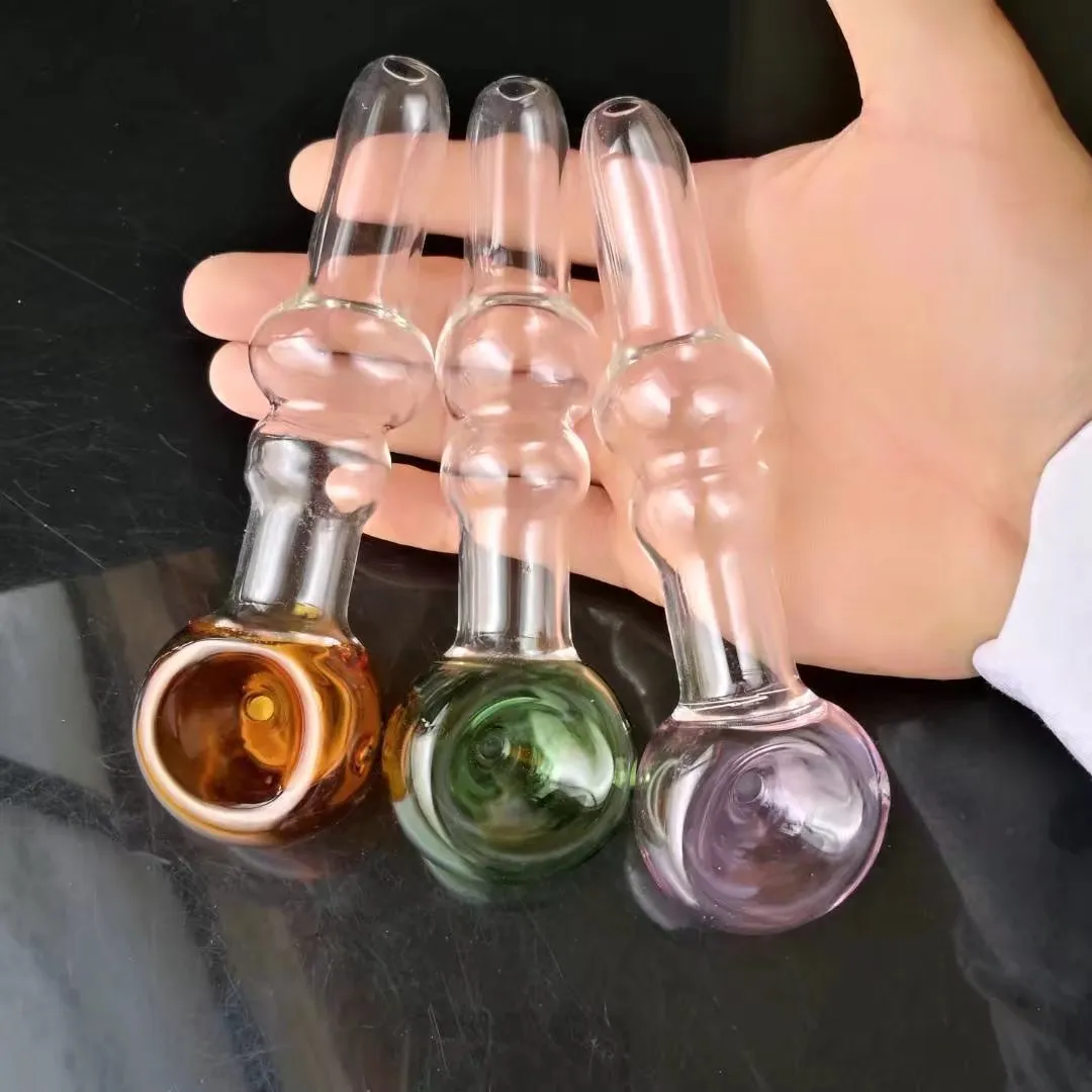 Kleur kalebas bongen accessoires, unieke olie brander glazen bongen buizen waterleidingen glazen pijp olie rigs roken met druppelaar