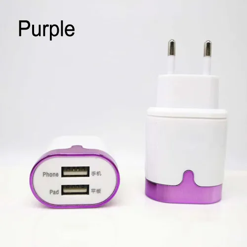 High quality Full 2A metal ring wall charger fast charge home adapter Brand new travel chargers for Samsung for Xiaomi