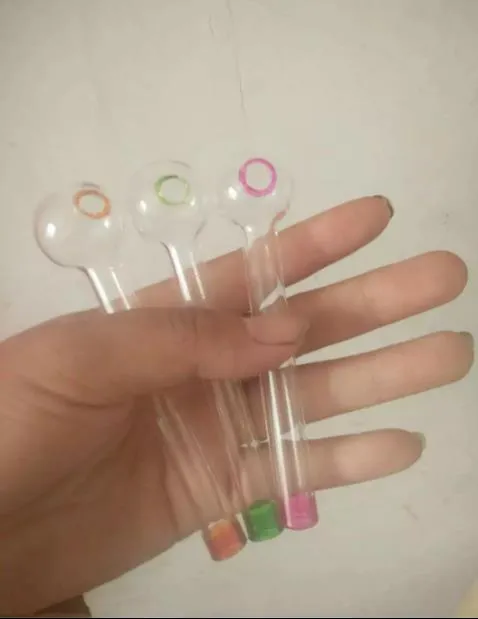 Acessórios de bongos de pote de fumo direto de cor de pulverizador, queimador de óleo Tubos de vidro Tubos de água Tubulação de vidro Plataformas de petróleo Fumando com Bipes de vidro conta-gotas