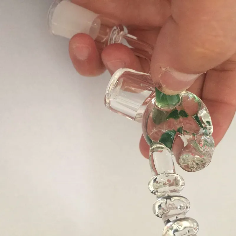 3,7 pollici Skull Glass Carb Cap dabber Crossbones Style Vetro spesso con Clear Blue Green Bong Water Pipes Oil Rig