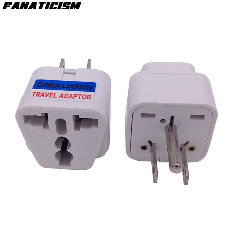 Fanatisme haute qualité LX-5 CE ROHS universel UK AU ue vers US adaptateur de prise USA voyage AC alimentation électrique prise adaptateur convertisseur