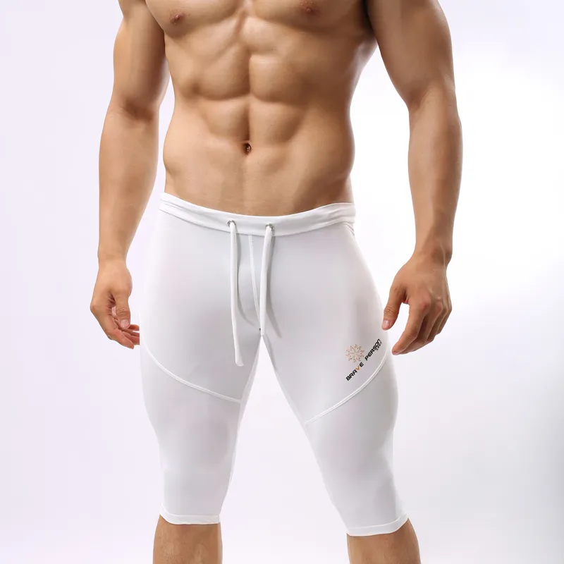 Atacado-b22221 Fitness de roupas esportivas para homens que executam calças calças shorts troncos de bodybuilding curta pessoa corajosa