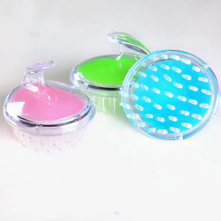 Round The Silicone Head Massager To Wash Brush Massage Scalp Itching