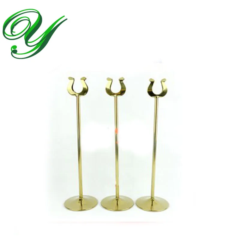 table number holder gold card stand silver wedding place card holders U shape table decoration stainless 10-30cm business card holder 5size