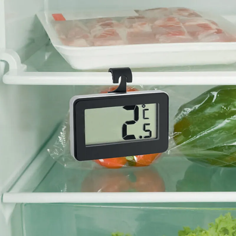 Digital kylfrekvenstermometer hög precision Vattentät elektronisk termograf kylskåp termometer med frostlarm 2017 NYHET