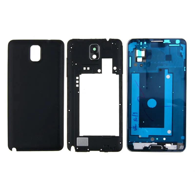 OEM Telefon Full Houses Bezel Cover Case Shell för Samsung Galaxy Not 3 N900 N9005 Reparationsdelar Gratis DHL