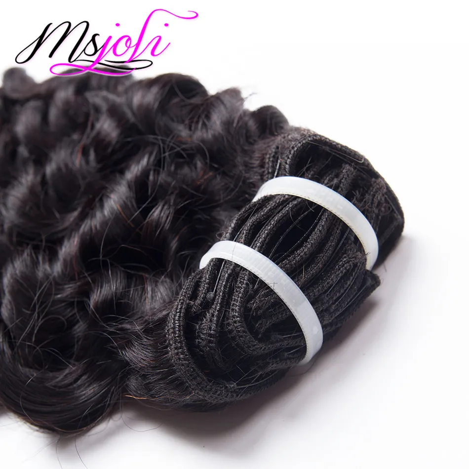 Peruansk 9a Virgin Human Hair Clip In Extension Deep Wave Full Head Natural Färg Skönhet Hair 7st / 12-28 inches av MS Joli