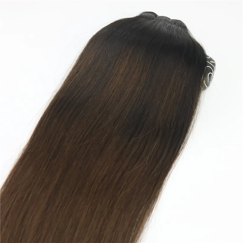 Wholesale Hair Products Human Hair Weave Bundles Brazilian Virgin Hair Extensions Balayage Ombre Brown Two Tone 1B/#4