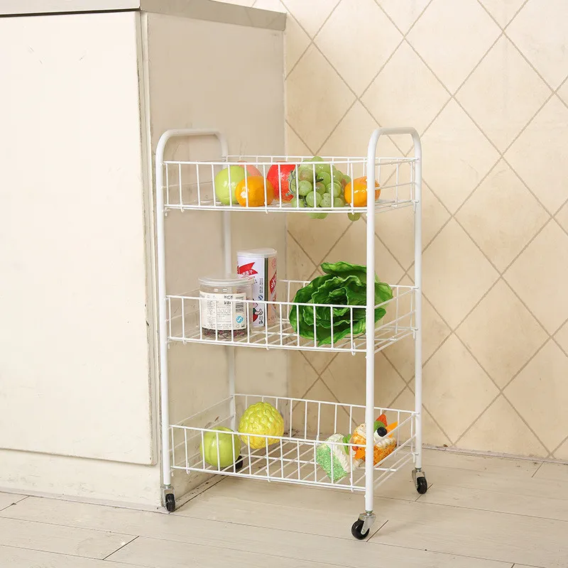 3-Tier Floor type Storage Racks Home Storage Organization Home & Garden carbon steel roller Storage Rack LZ0413