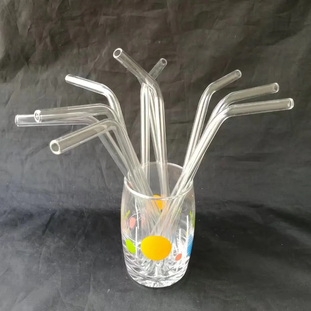 Partihandel-färgglada Pyrex glas dricker halm bröllop födelsedagsfest diameter 8mm*20 cm