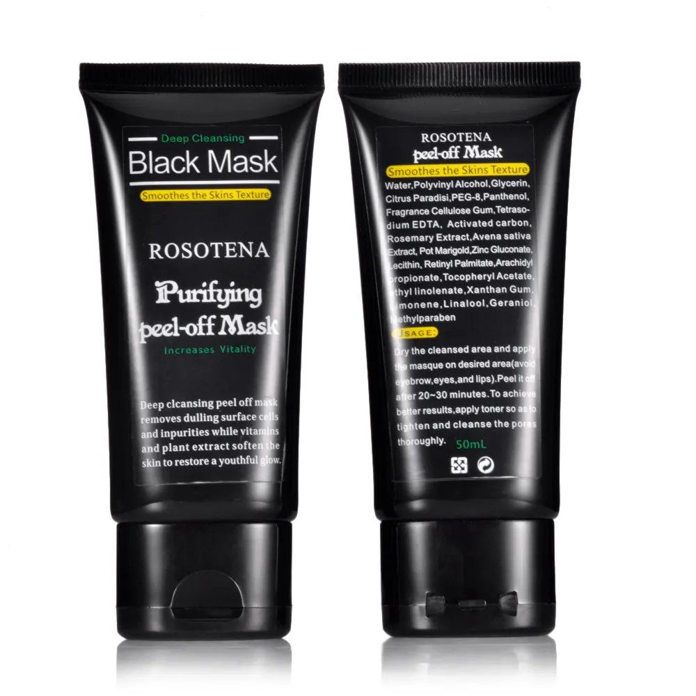 ROSOTENA Face Care Deep Peel Off Black Head Mud Black Mask Cleansing Blackhead Pimple Remover Blackheads Nose