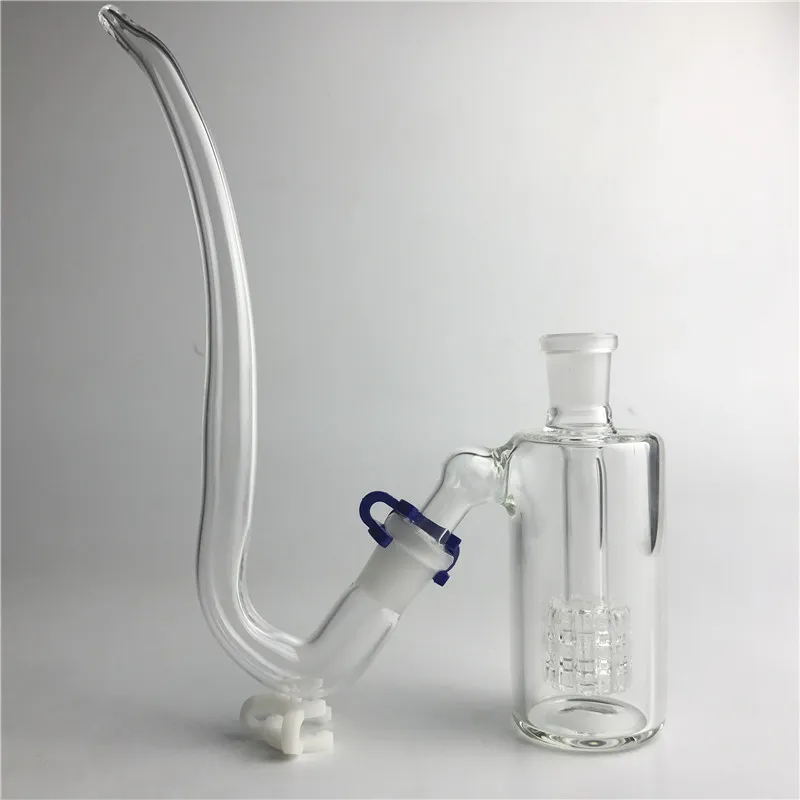 DIY szkło do palenia Bong łapacze popiołu 14mm 14.4mm ze szklaną rurką ze słomy J-Hook Adapter plastikowe klipsy Keck do fajki wodne