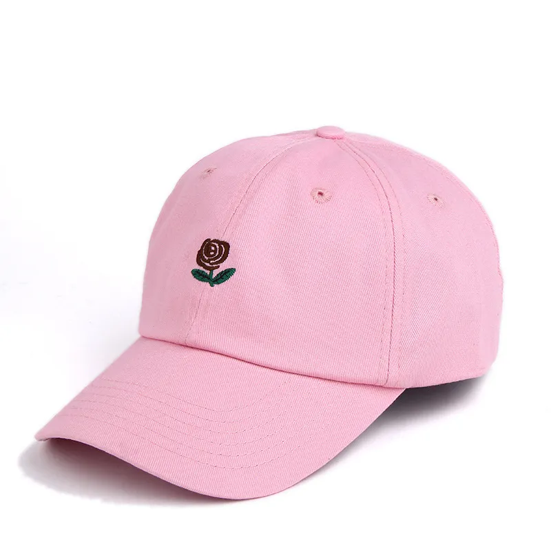 2017 New للجنسين Rose Emboridery Cap Casquette Snapback Hats Summer Gorras Cotton Hip Hop Caps للرجال والنساء 287R