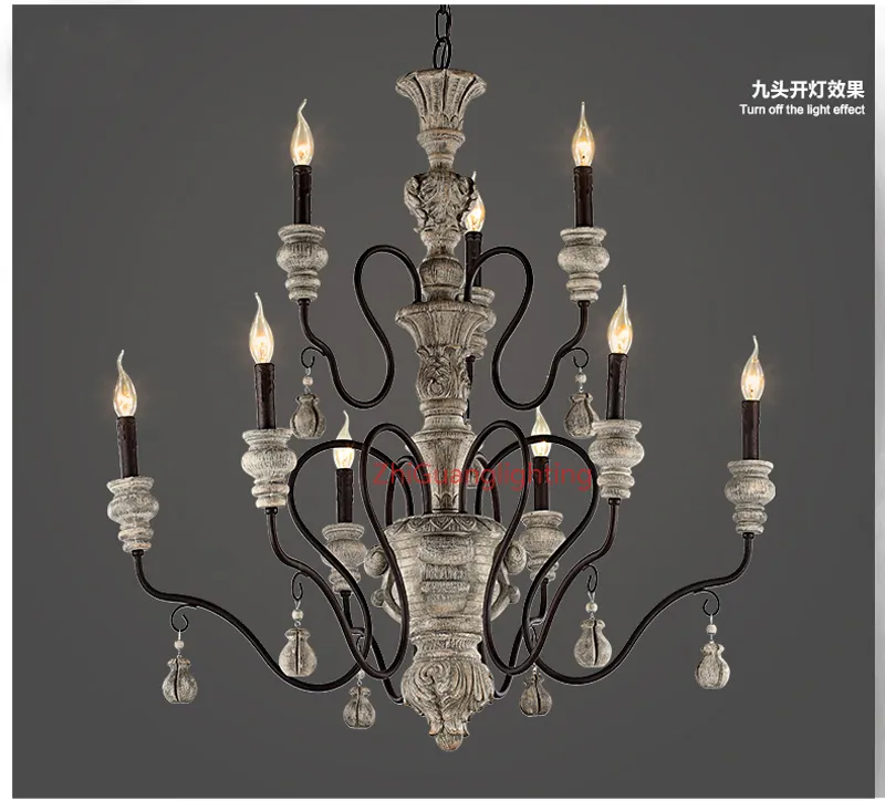 Lustre Bougie Rond 6 Lumières Pendentif Médiéval Plafonnier Style Château Lampes Suspendues En Fer Forgé Éclairage Rustique En Métal Noir Pour Salon Couloir Maison De Campagne - E14 Change For The