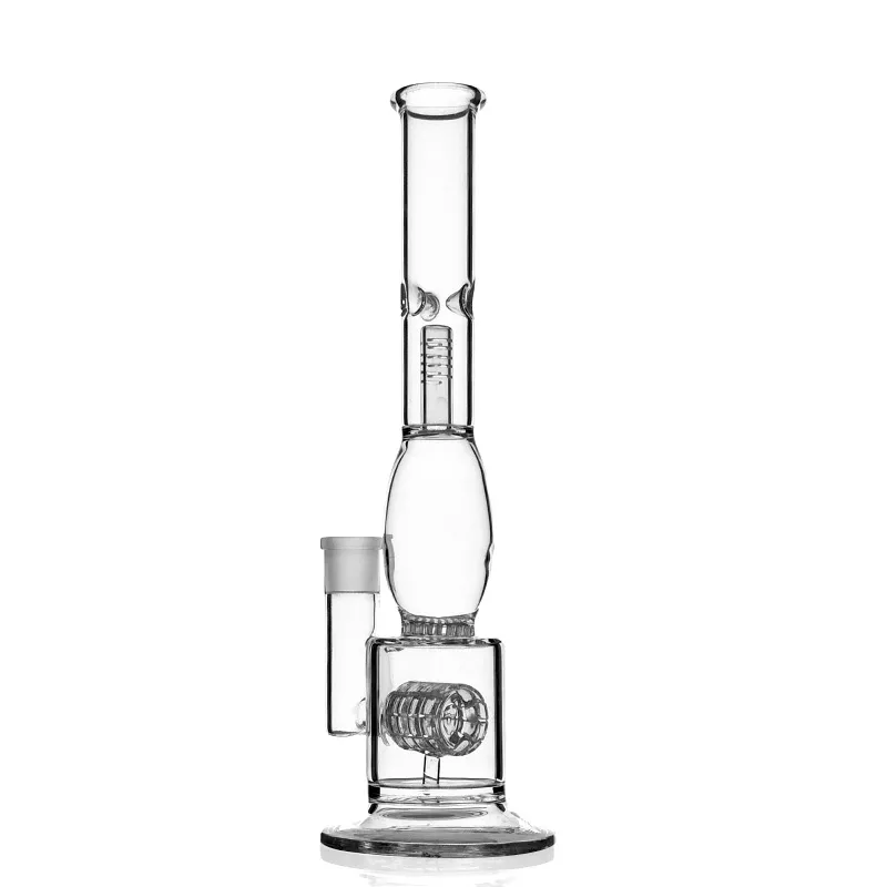 Toppkvalitet 15 tums höjdmatris Percwater Pipe Glass Bong med 18mm Kvinna Joint och 13 inches Tall ES-GB-005
