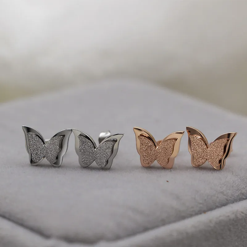 Boucles d'oreilles papillon en acier inoxydable 316L, bon marché, pour femmes et Couples, bijoux fins, entier44761921856242