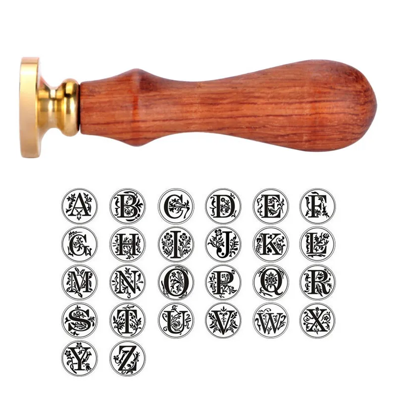 Blumen Alphabet Anfangsbuchstaben A Z Wachssiegel Stempel Mit