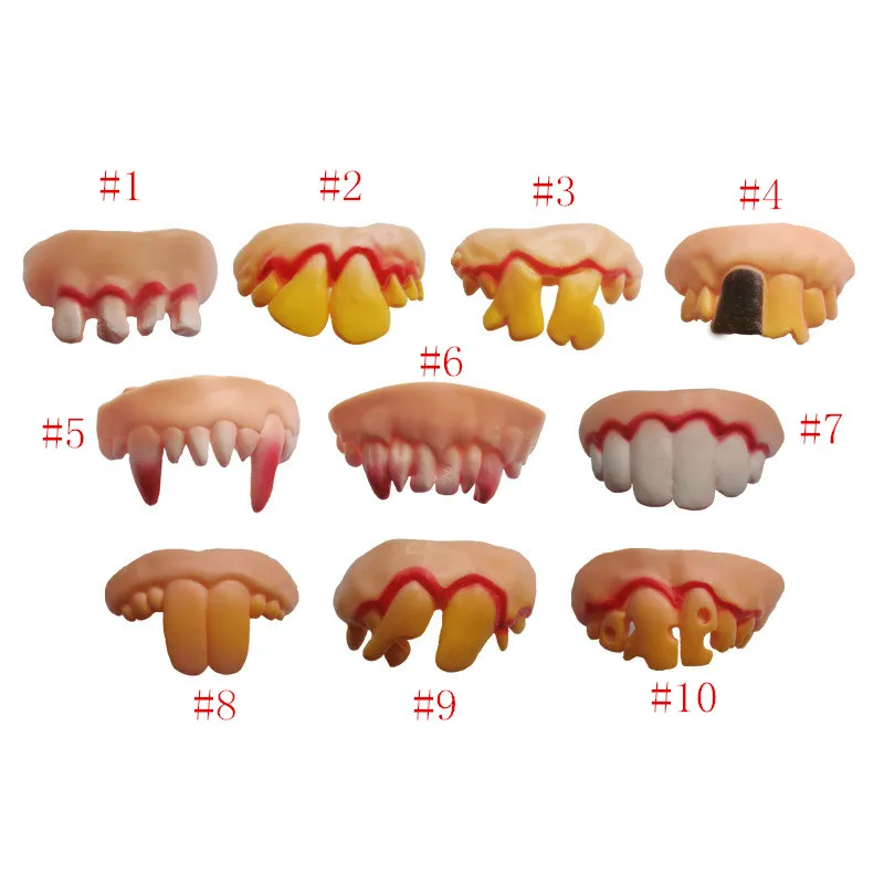 Halloween Dentier Stephen King's It Funny Tricks Party Property Game Toy Halloween Dentier False Rotten Teeth Model Prank Hoax Toys 2017