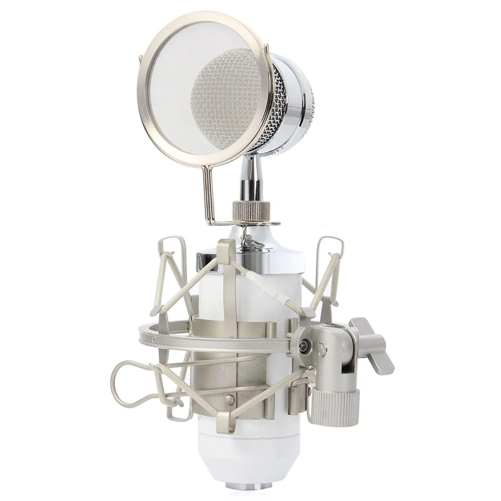 BM8000 Professionnel Son Studio Enregistrement À Condenseur À Fil Microphone 3.5mm Plug Stand Titulaire Pop Filtre pour KTV Karaoké