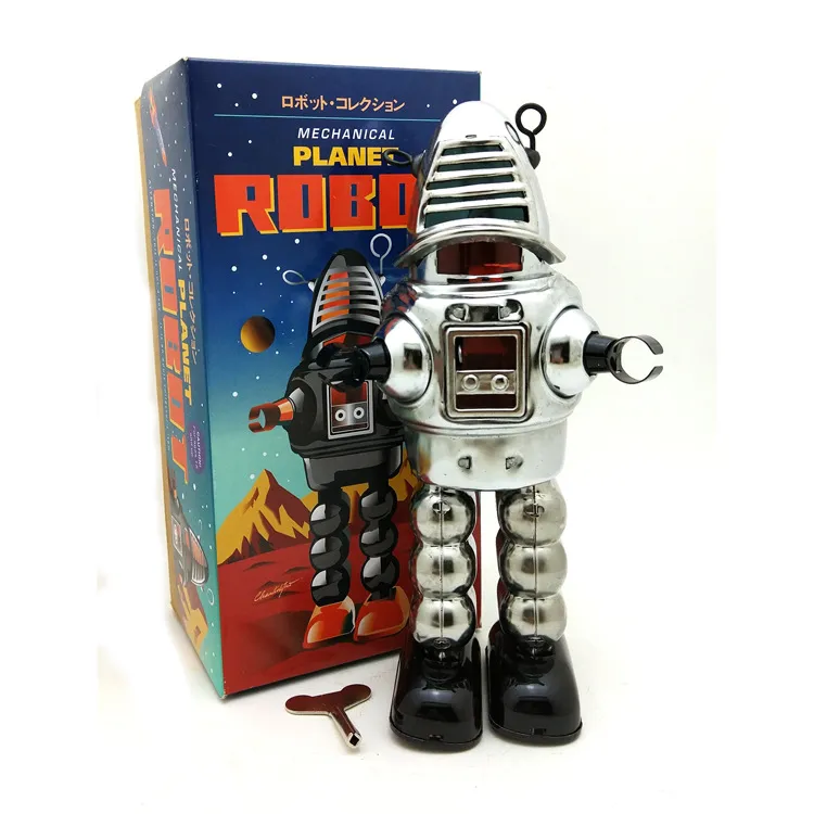 Cartoon WindingupTin Scherma Robot Artigianato manuale Giocattoli nostalgici Accessori la casa Kid039 Regali di compleanno feste Raccogliere4068801
