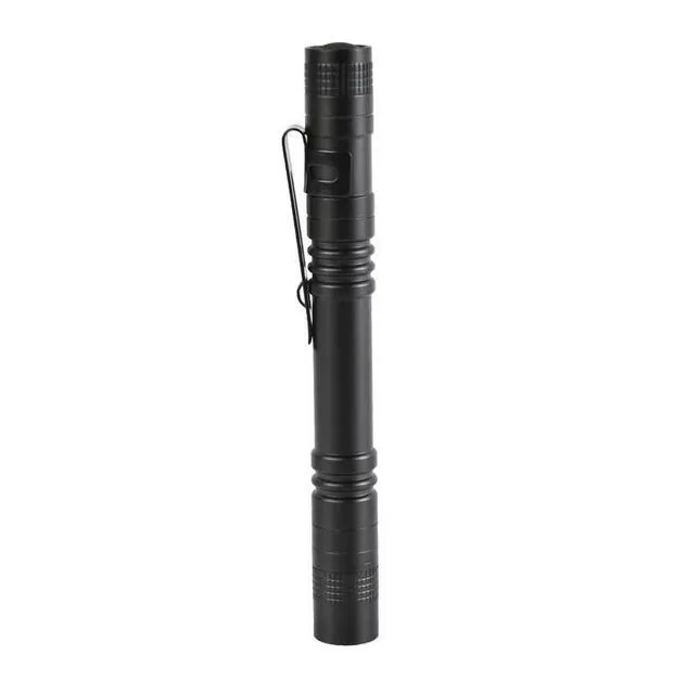 LED Flashlight Outdoor Pocket Portable Torch Lamp 1 Mode 300LM Pen Light Waterproof Penlight with Pen Clip13.3CM