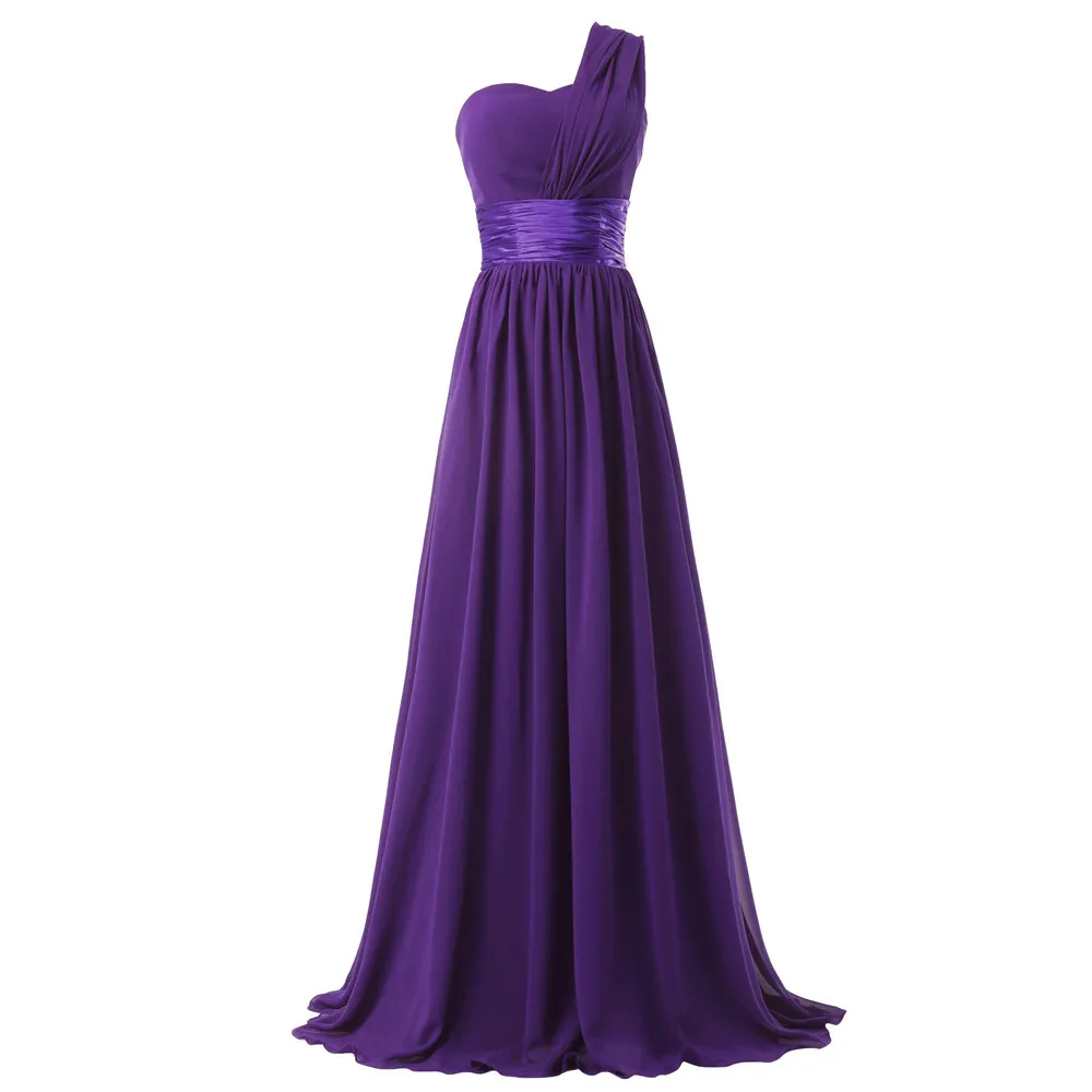 One Shoulder Long Chiffon Bridesmaid Dress with Lace-Up Back and Sash in Burgundy Purple Black from Dhgate Bridesmaid Dress - price 43.57 One Shoulder Long Chiffon Bridesmaid Dress with Lace-Up Back and Sash in Burgundy Purple Black from Dhgate Bridesmaid Dress - price 43.57