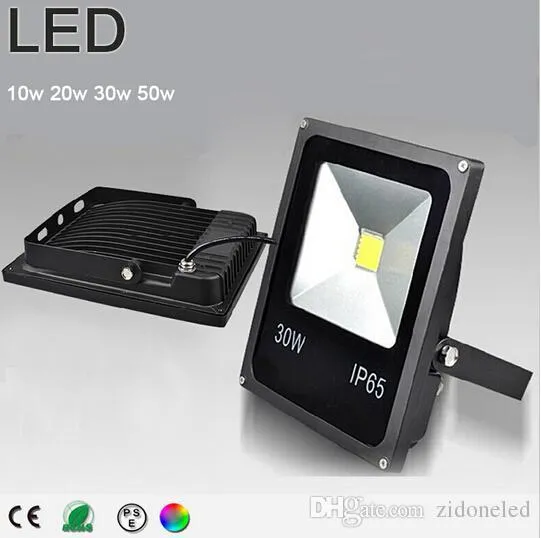 السوبر مشرق الاضواء الكاشفة قاد 10W 20W 30W 50W 70W IP65 الضوء refletor بقيادة مصباح RGB projecteur extérieur هل بقعة أضواء مظلة أدى