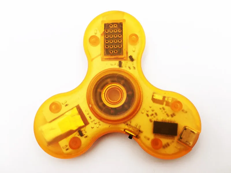 Nuovo cristallo Bluetooth Audio Fidget Spinner Toys mano Spinners LED Light Charger USB Pulsante Interruttore EDC Finger giocattoli di ansia decompressione